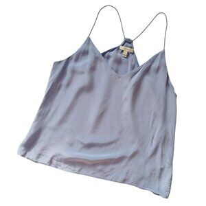 J Crew Womens Silk Tank Top 12 Sky Blue Racerback Relaxed Fit Cami